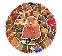 50 pegatinas de osos pardos, pegatinas de osos para portátil, bicicleta, equipaje, nevera, bonitas pegatinas de animales de dibujos animados,