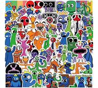 50 Pegatinas de Rainbow Friends para Botellas de Agua, calcomanías Impermeables de Vinilo para hidrofrascos