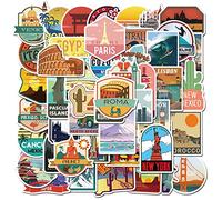 50 Pegatinas de Viaje de Paises Ciudades del Mundo para Maletas Scrapbooking Laptops MacBook Casco Bicicleta Monopatín