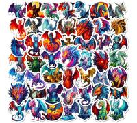 50 Pegatinas Dragón Alas de Fuego, pegatinas para niños, vinilo adhesivo resistente al agua, pegatinas Dragón Alas de Fuego, cuaderno diy garabatos