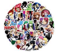 50 pegatinas Fairy Tail de anime para ordenador portátil, parachoques, monopatín, botellas de agua, ordenador, teléfono, paquete de pegatinas de anime para niños/adolescentes