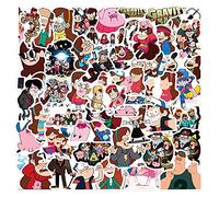 50 pegatinas lindo Gravity Falls para portátil, parachoques, monopatín, botellas de agua, ordenador, teléfono, guitarra, pegatinas de dibujos animados para niños, adolescentes y adultos