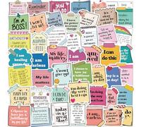 50 pegatinas motivacionales de autoafirmación, paquetes de pegatinas de citas inspiradas para estudiantes adultos y adolescentes