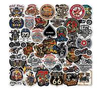 50 pegatinas para motos Harley para botellas de agua, móvil, equipaje, maletero, coche, parachoques, planificador, bicicleta, casco, motocicleta, para adolescentes, hombres y adultos