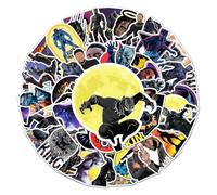 50 pegatinas personalizadas de Black Panther con diseño de grafiti para niños, para monopatines, maletas y superficies lisas