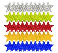 50 Pegatinas Reflectantes De Estrellas, Pegatinas De Advertencia De Seguridad Nocturna, Pegatinas Impermeables, Se Pueden Utilizar Para Automóviles, Bicicletas, Motocicletas, Cascos, Etc.