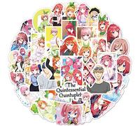 50 pegatinas The Quintessential Quintuplets de anime para ordenador portátil, parachoques, monopatín, botellas de agua, ordenador, teléfono, paquete de pegatinas de anime para niños/adolescentes