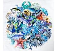 50 pegatinas transparentes de animales marinos para motocicleta, bicicleta, parachoques, portátil, coche, lindo dibujo animado, océano, impermeable, vinilo calcomanía, regalo para niños y adultos