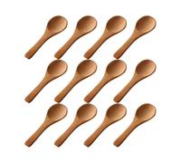 50 Pieces Small Wooden Spoons Mini Nature Spoons Wood Honey Teaspoon Cooking Condiments Spoons For