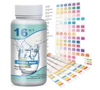 50 Pieza Tiras de Prueba de Agua, 16 en 1 Prueba de Agua de Piscina, Tiras de Analisis de Agua, Análisis de Dureza Total, pH Prueba, Alcalinidad, Dureza Total, Medidor Cloro Libre, Acido Cianurico