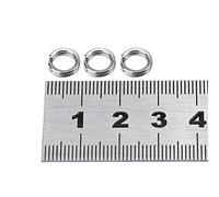 50 piezas/100 piezas de 7 tamaños conector de aparejos de señuelo, bucle dividido de acero inoxidable, resistente a prueba de óxido sólido, para aparejos de líderes de señuelos de (9# 1 paquete de