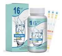 50 Piezas 16 en 1 tiras de prueba de agua potable,Papel De Prueba De Calidad Del Agua,Potable Tiras Reactivas Para Agua Potable,16 en 1 de Prueba de Agua Potable para Probar PH,Dureza