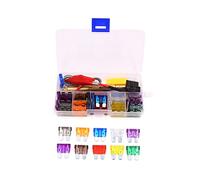 50 piezas 2A-35A ATC ATO Auto Car Kit de fusibles hoja regular con clip Agregar un probador soporte circuito