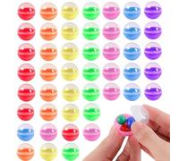 50 Piezas 3.2cm Bolas Transparentes Rellenables Cápsulas para Máquina Expendedora Bolas Transparentes Rellenables Cápsulas Redondas Pequeñas Vacías para Máquina Expendedora Maquina de Chicles