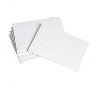 50 Piezas 300gsm Sobre de Cartón, Sobres de Cartón Pequeños, Sobre Sin Ventana Sobre Blanco Pequeños Sobre Grueso para Tarjetas de Felicitación Cumpleaños 16x10.5cm (Blanco)