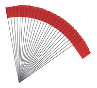 50 Piezas 5,1x7,6cm Marcado Banderas con Poste de Acero Vinilo Bandera de Estaca para Servicios Industriales Subterráneos Alcantarillas Paisajismo (Rojo)