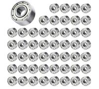 50 Piezas 693ZZ Mini Rodamiento de Bolas (3x8x4 mm), Rodamientos Pequeños Blindados Doble de Acero al Carbono, Cojinetes y Rodamientos para Patinetas, Carros, Motores Eléctricos y Más