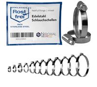 50 piezas abrazaderas de manguera de acero inoxidable con accionamiento helicoidal W4 V2A rango de sujeción Ø 190-210mm = 19-21cm ancho de la banda 12-mm DIN-3021