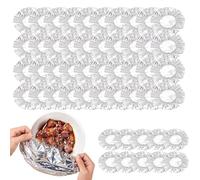 50 Piezas Aislantes Reutilizables De Papel De Aluminio Para Cocina, Tapa Des Almacenamiento Des Calor Elásticas, Tapa Ajustables Paras Platos, Para Recipientes Cocina