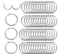 50 Piezas Anillos de Libro de Hojas, Anillas Encuadernacion, Anilla Libro Hojas Sueltas 35mm, Anillas Encuadernar Metal para Diario Scrapbook Cuaderno Tarjetas Llaveros