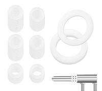 50 Piezas Arandelas de plastico, Nylon Arandela,Arandelas para Bisagras de Puertas,15 x 10.2 x 1mm x 25pcs & 15 x 10.2 x 2mm x 25pcs (Blanco)
