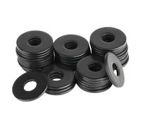 50 Piezas Arandelas Metalicas, Arandelas Planas de Acero Inoxidable M6, Arandela de Bloqueo Redonda Espaciadora para Tornillos Pernos Sujetadores Reparación en Casa, Oficina, Taller (Negro, M6)
