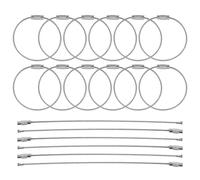 50 Piezas Argollas para Llaveros 15cm x 1.5mm Llavero Cable Llaver de Acero Inoxidable, Cable de Alambre para Etiquetas de Equipaje de Maleta Identificación