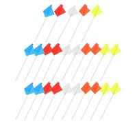 50 Piezas Banderas de Marcado para Césped, Pvc Acero | Portátil y Ligero, Varilla de Alambre Resistente, Uso en Jardín y Terreno, para Hitos y Zonas de Césped