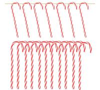 50 Piezas Bastones de Caramelo Navideños Candy Cane de Plástico 15cm Colgantes Adornos Árboles de Navidad Decoración Fiesta Ornamentos de Navidad Adorno de Navidad Rojo y Blanco