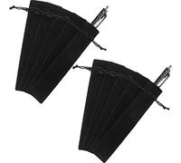 50 Piezas Bolsa de Lápices de Terciopelo Bolsa de Bolígrafos con Cordón para Bolígrafos y Lápices (Negro)