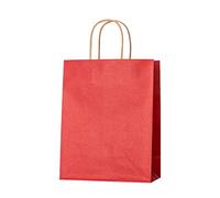 50 Piezas Bolsas de Papel con Asas, Bolsas Kraft Bolsas Papel Kraft para Fiestas Infantiles Boda Ceremonias de Graduación Aniversarios Bautizo Fiesta de Té Halloween Pascua-D-21x11x27cm(8x4x11in)