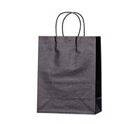 50 Piezas Bolsas de Papel con Asas, Bolsas Kraft Bolsas Papel Kraft para Fiestas Infantiles Boda Ceremonias de Graduación Aniversarios Bautizo Fiesta de Té Halloween Pascua-C-21x11x27cm(8x4x11in)