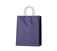 50 Piezas Bolsas de Papel con Asas, Bolsas Kraft Bolsas Papel Kraft para Fiestas Infantiles Boda Ceremonias de Graduación Aniversarios Bautizo Fiesta de Té Halloween Pascua-B-21x11x27cm(8x4x11in)