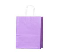 50 Piezas Bolsas de Papel con Asas, Bolsas Kraft Bolsas Papel Kraft para Fiestas Infantiles Boda Ceremonias de Graduación Aniversarios Bautizo Fiesta de Té Halloween Pascua-H-15x8x21cm(6x3x8in)