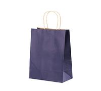 50 Piezas Bolsas Kraft, Bolsas Kraft Bolsa de Regalo de Compras para Fiestas Infantiles Boda Navidad Cumpleaños Ceremonias de Graduación Aniversarios Baby Shower Bautizo-5-21x11x27cm(8x4x11in)