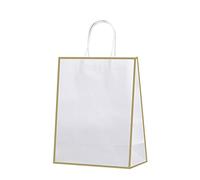 50 Piezas Bolsas Kraft, Bolsas Kraft Bolsa de Regalo de Compras para Fiestas Infantiles Boda Navidad Cumpleaños Ceremonias de Graduación Aniversarios Baby Shower Bautizo-15-21x11x27cm(8x4x11in)