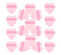 50 Piezas Borla de Polvos Corazón Rosa, Esponja Flexible | Textura Aterciopelada, Aplicación Uniforme y Delicada, para Base y Fijación de Polvos Sueltos