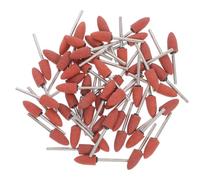 50 Piezas Brocas Abrasivas para Amolar Vástago de 1/8 Pulido | Puntas de Piedra, Formas Variadas, para Joyería y Madera, Compatibles Microtaladro, Color Naranja