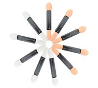 50 Piezas Brocha Aplicadora de Sombra de Ojos Doble 5,5cm | Esponja de Látex y Plástico, Punta Doble Portátil, para Mujeres y Niñas, Fácil de Usar
