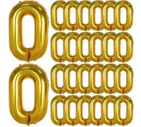 50 Piezas Cadena de Globos Dorada de Aluminio 16 Pulgadas