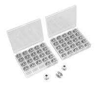 50 Piezas Canillas Maquina Coser Singer, Canillas de Metal para Bobina Maquina de Coser de Bobina Vacía con Caja Almacenamiento, Bobinas para Máquinas de Coser para Brother, Singer, Babylock (plata)