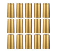 50 Piezas Cápsulas Termorretráctiles Doradas de PVC | Sellado Ligero y Flexible, Retirada Sencilla, Boca de 33mm, Uso en Oficina y Bar