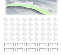 50 piezas clip de fijación cinta LED 50 tornillos para diadema LED neón 5-6 mm, PP resistente y translúcido clips de montaje, soportes de tira LED de neón impermeables para el hogar oficina fiesta