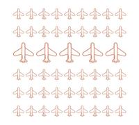 50 Piezas Clip De Papel En Forma De Aviones, Clips Papel Metal Aviones Creativo, Clips de Papel de Oro Rosa, Para Invitaciones Decorativas, Postales, Invitaciones De Boda, Libros