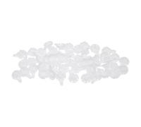 50 Piezas Clip de Varillaje del Limpiaparabrisas Blanco | Plástico, Ajuste Manual sin Herramientas, Sujeción Firme del Mecanismo, Repuesto para Vehículos de Trabajo