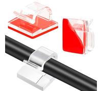 50 Piezas Clips de Cable de Exterior, Soportes para Cables Autoadhesivos, Soporte de Alambre para Navidad,Adhesiva Clips Decorativos de Luces para Cable de USB, Cargador, Fotos