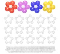 50 Piezas Clips de Soportes Arco para Globos, Clips de Globo con Forma de Flor, Cierres de Globos, para Bodas, Eventos, Decoraciones de Fiesta de Cumpleaños