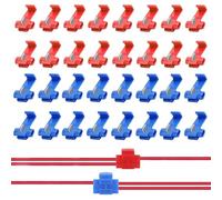 50 Piezas Conectores Electricos Rapidos Kit, T-Tap Conector de DerivacióN, Empalmes Cables Electricos de Crimpado Alambre Aislado, Adecuado para Cable, Cordones y Alambres