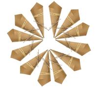 50 Piezas Conos de Papel Kraft, Cono Arroz Boda Retro Papel Kraft, Bolsas de Confeti de Boda, Papeles de Cono de Bricolaje para Bodas, con Cuerda de Cáñamo Etiqueta Autoadhesiva