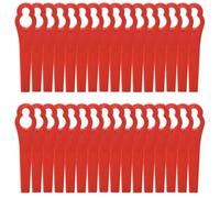 50 Piezas Cuchilla Cortacesped Rojo Recambio, Cuchillas de Plástico para Desbrozadora, Cuchillas Cortador de Césped Repuesto, Cuchillas de Plástico Cortacésped, Accesorio y Cuchilla de Repuesto